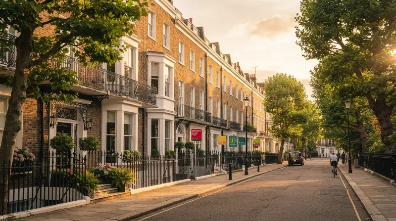 London residential street used as the video cover